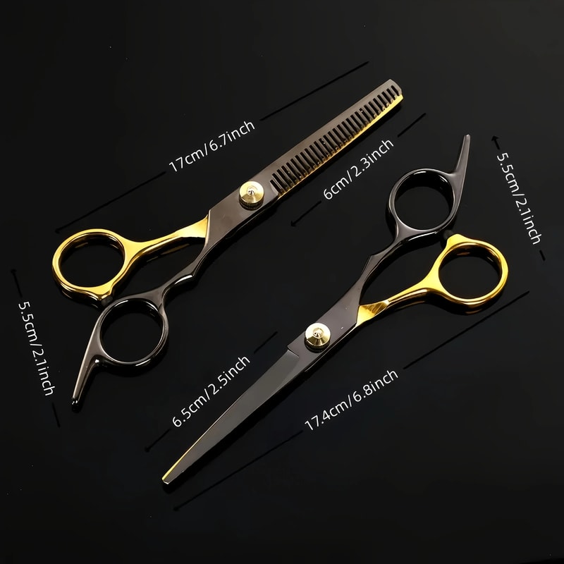 2Piece Professional Hair Scissors Set Precision SelfTrimming Grooming Kit 3