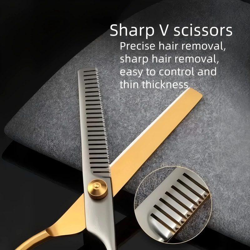 2Piece Professional Hair Scissors Set Precision SelfTrimming Grooming Kit 4