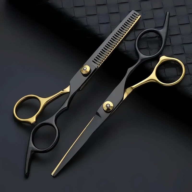 2Piece Professional Hair Scissors Set Precision SelfTrimming Grooming Kit 6