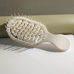 mini track travel hairbrush | portable hollow-vent detangling tool
