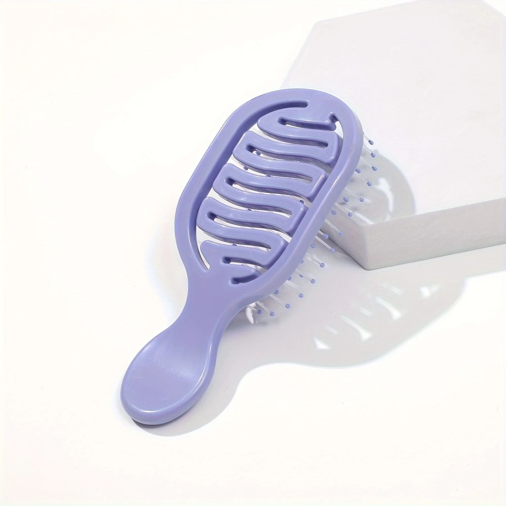 Mini Track Travel Hairbrush Portable HollowVent Detangling Tool 2