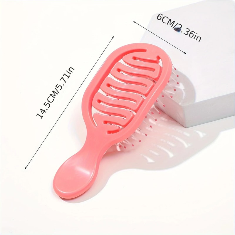Mini Track Travel Hairbrush Portable HollowVent Detangling Tool 3