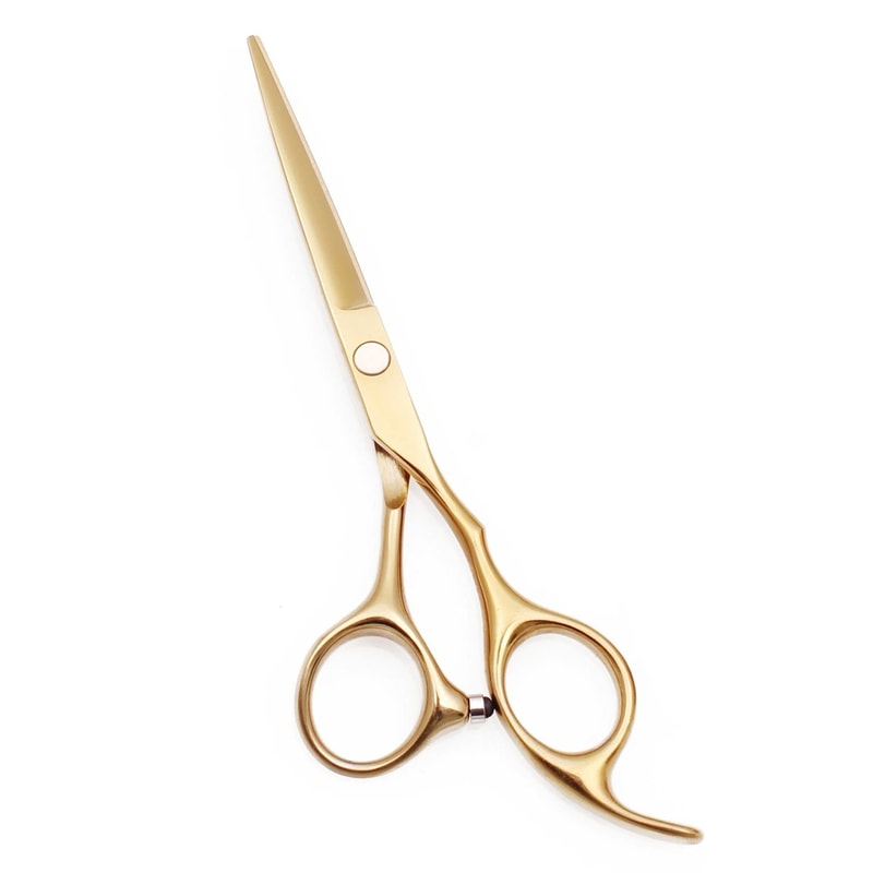 Japan 440C Steel Hairdressing Shears Precision Gold Barber Scissors 0