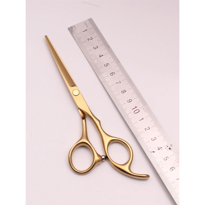 Japan 440C Steel Hairdressing Shears Precision Gold Barber Scissors 2