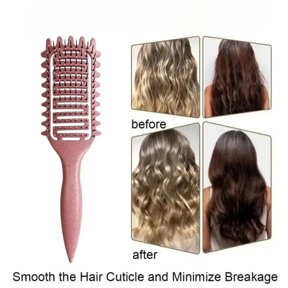 Curl Defining Styling Brush Hollow Boar Bristle Detangling Shaping Tool 2