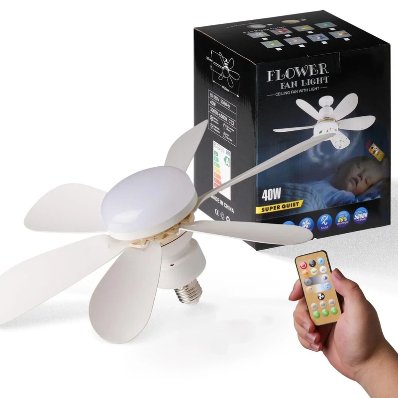 Modern Remote Control Ceiling Fan Light 6