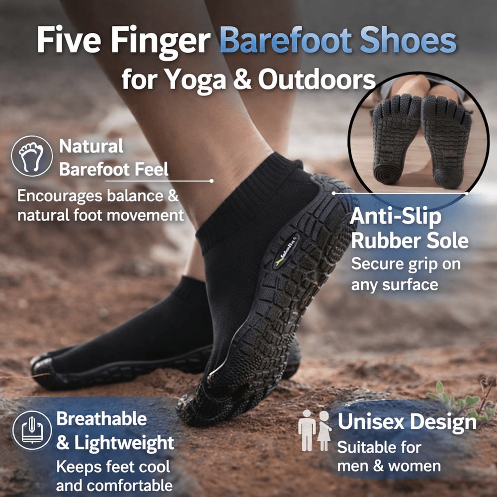 Five Finger Barefoot Shoes For Yoga Outdoor Sports Flexible Breathable Comfort 7