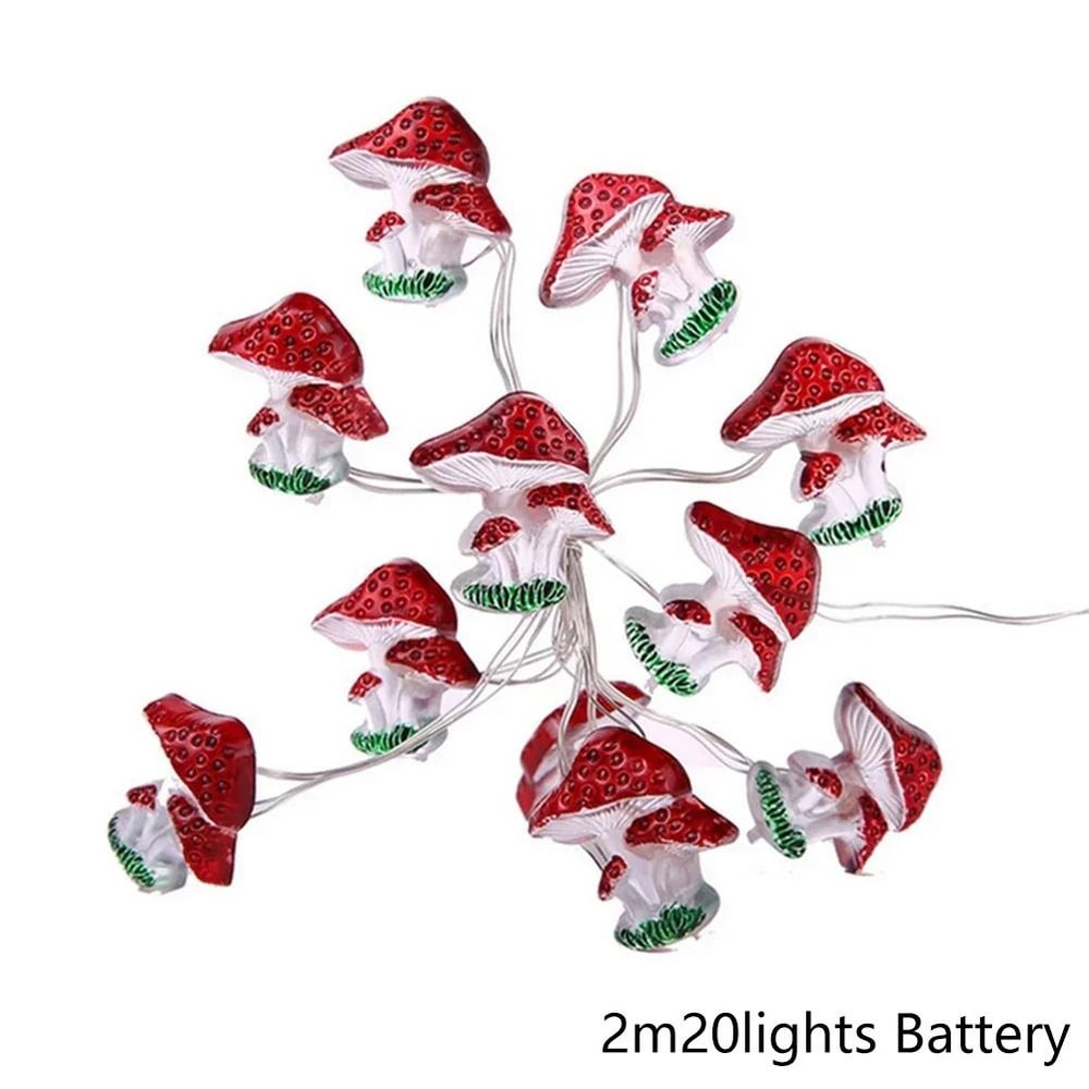 Whimsical Mushroom Forest Fairy Lights 6