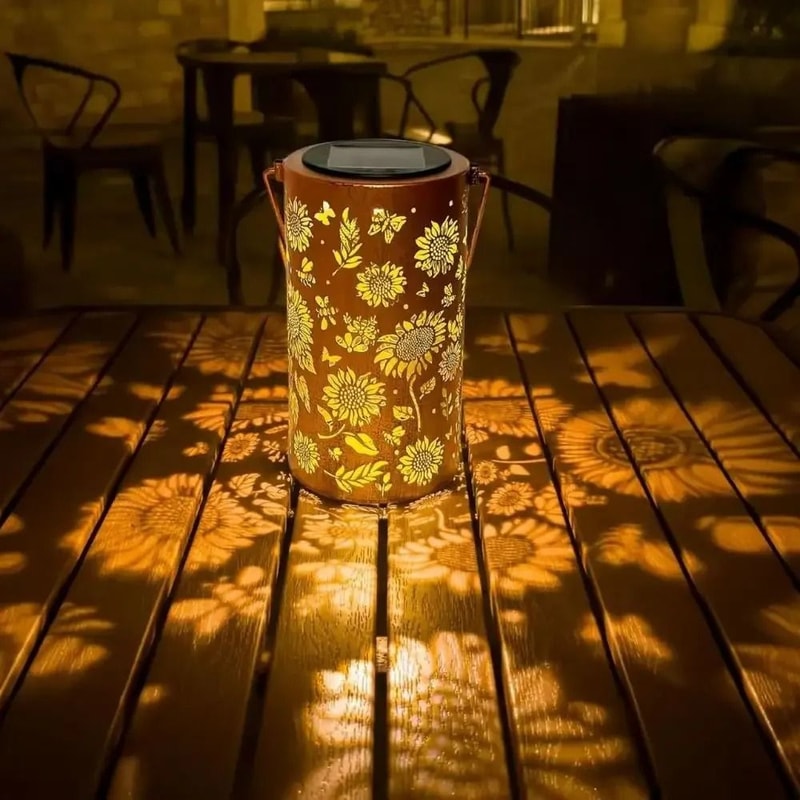 Solar Sunflower Light And Shadow Projection Stakes 3