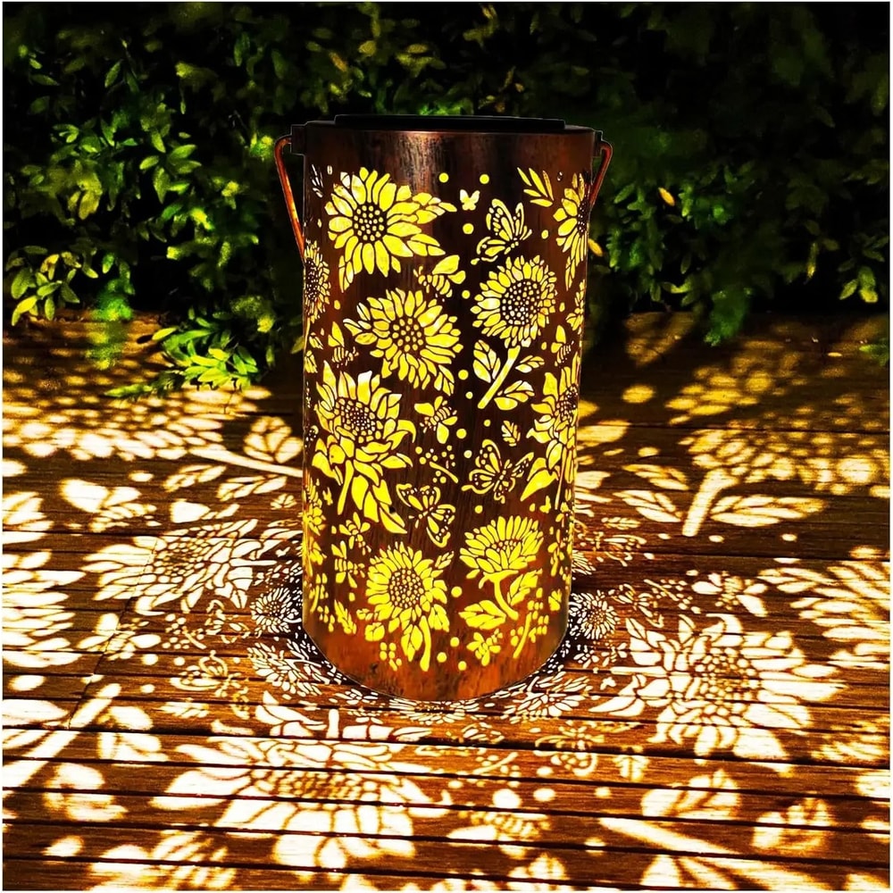 Solar Sunflower Light And Shadow Projection Stakes 5