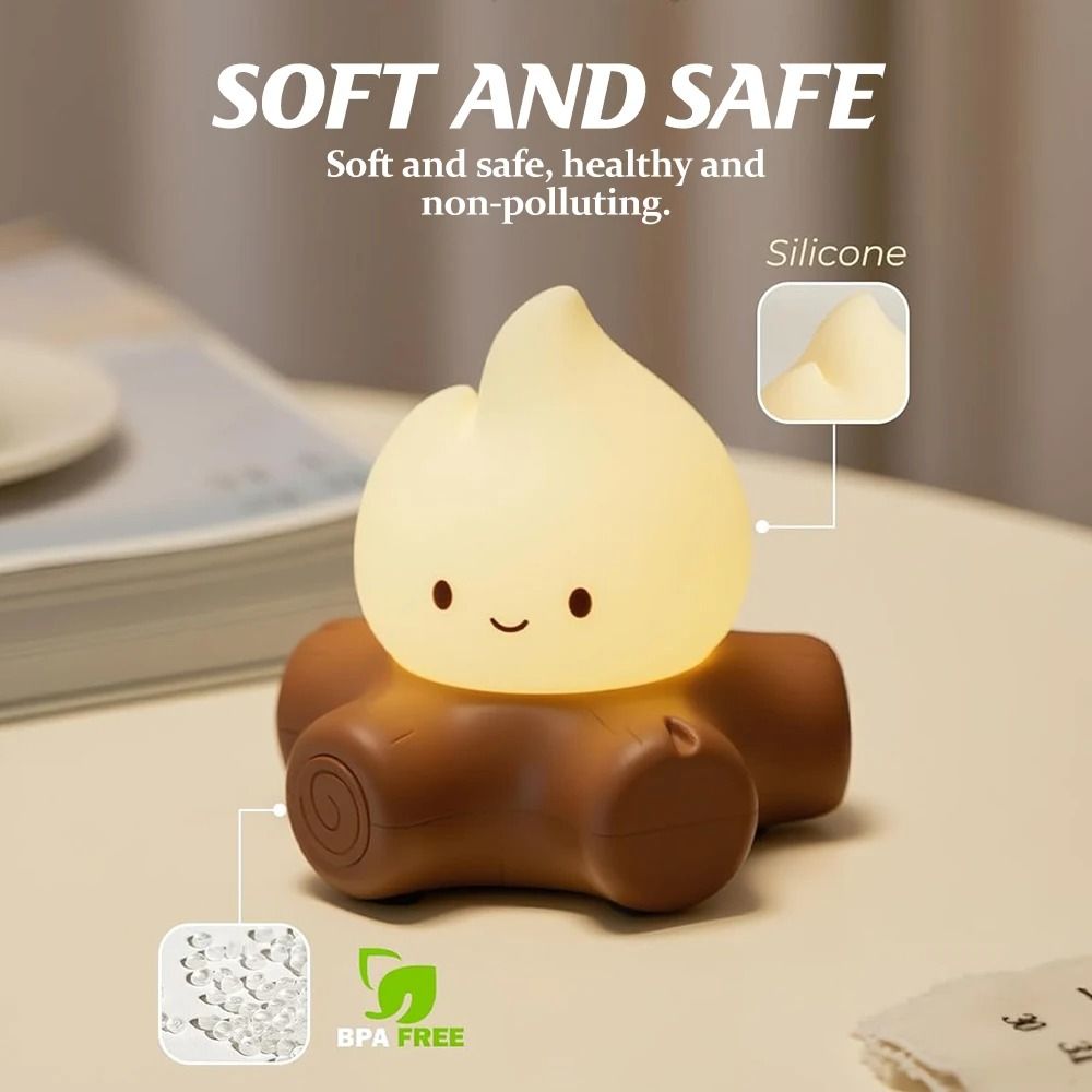 Cute Silicone Campfire Night Light 3