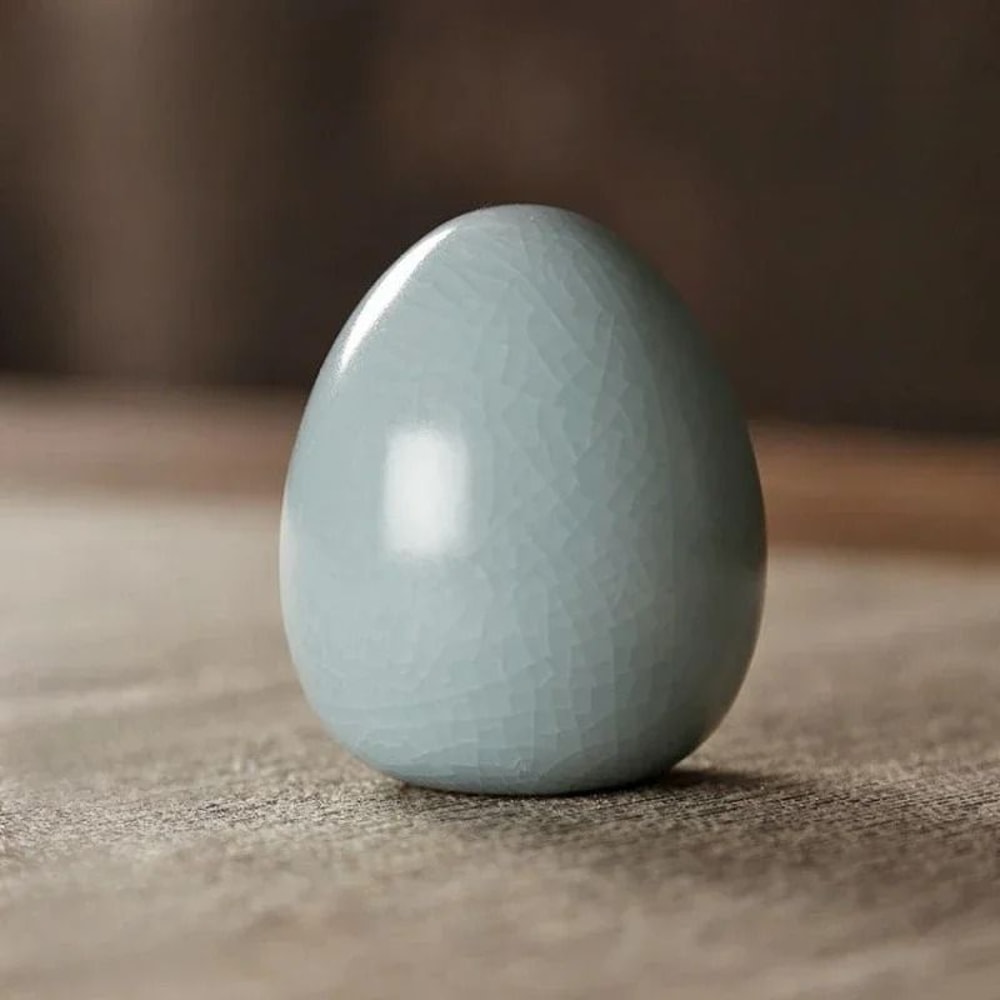 Artisanal Ru Kiln Crackled Egg Tea Pet 1