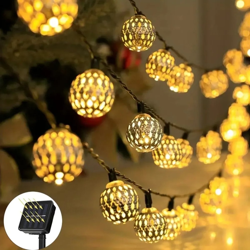 Artisanal Moroccan Globe Fairy Lights 8
