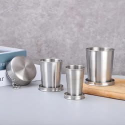 stainless steel portable telescopic folding cup
