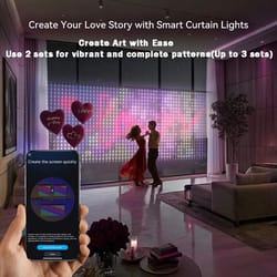 smart app-controlled led curtain fairy lights