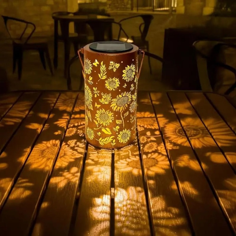 Solar Sunflower Light Shadow Projection Stakes 2