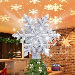 snowflake projector christmas tree topper