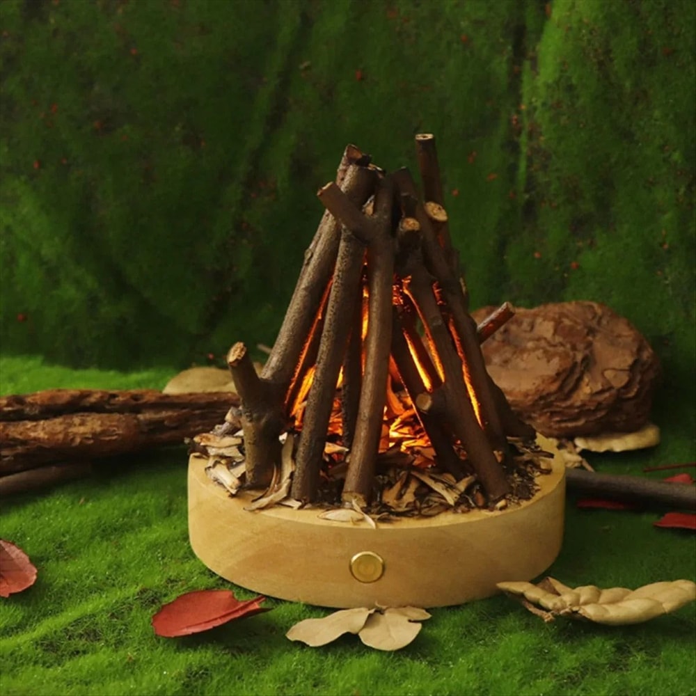 Flameless LED Bonfire Atmosphere Lamp 3