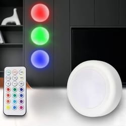 remote controlled mini led puck light set