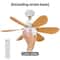 Socket Wood Grain Ceiling Fan Light 6