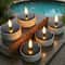 6Piece Solar Powered Waterproof Candle Set 1