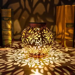 solar hollow projection garden lantern