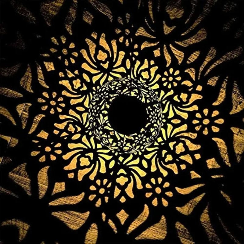 Solar Iron Art Hanging Projection Light 2