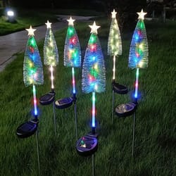 solar powered mini christmas tree stakes