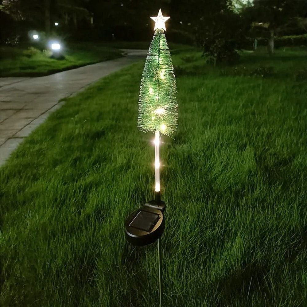Solar Powered Mini Christmas Tree Stakes 8