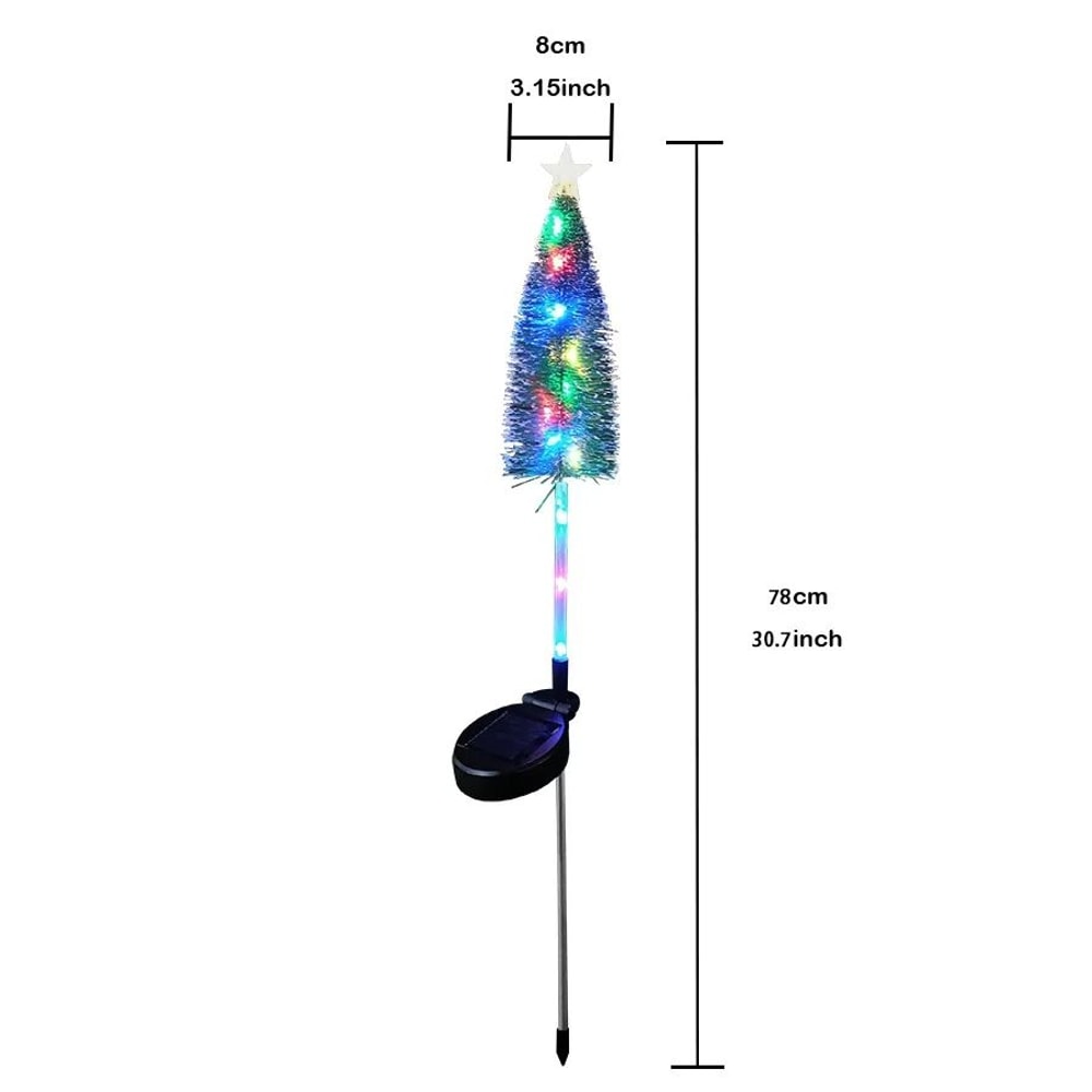 Solar Powered Mini Christmas Tree Stakes 1