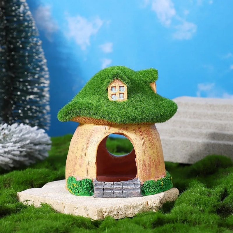 Whimsical Mushroom Moss House Ornament 2