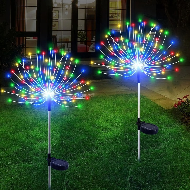 Solar Powered Starburst Firework Stakes 0
