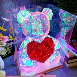 radiant galaxy teddy bear mood lamp