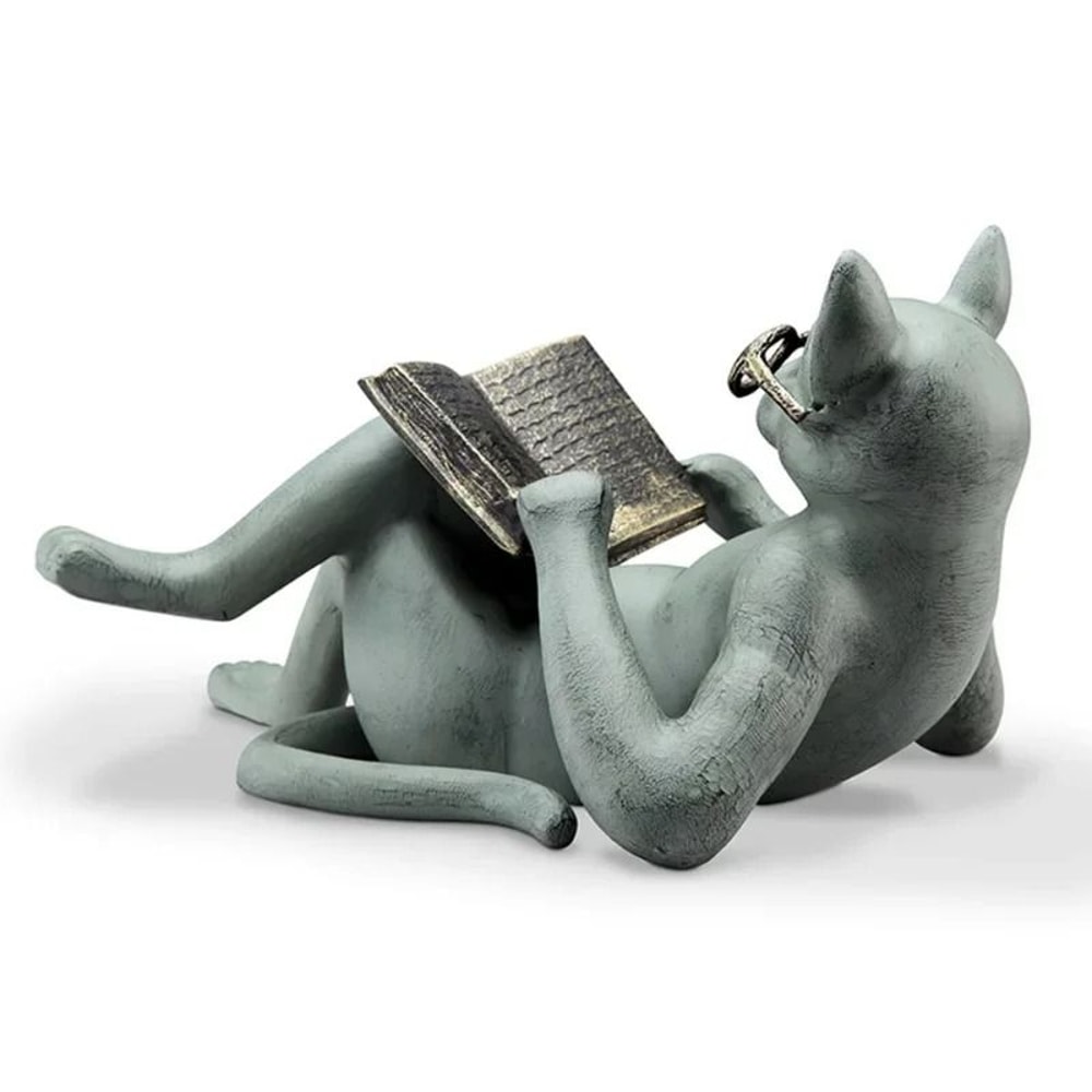 Scholarly Literature Cat Figurine 4