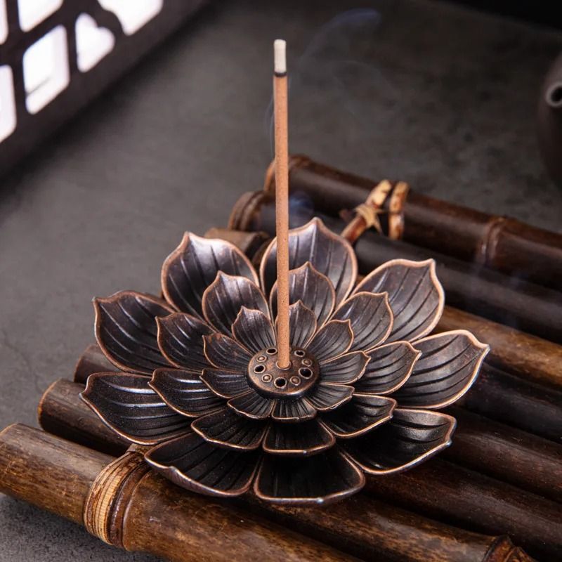 Sacred Lotus Alloy Incense Burner 2