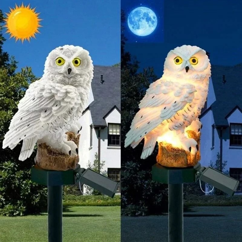 Wise Sentinel Solar Owl Garden Stake 1