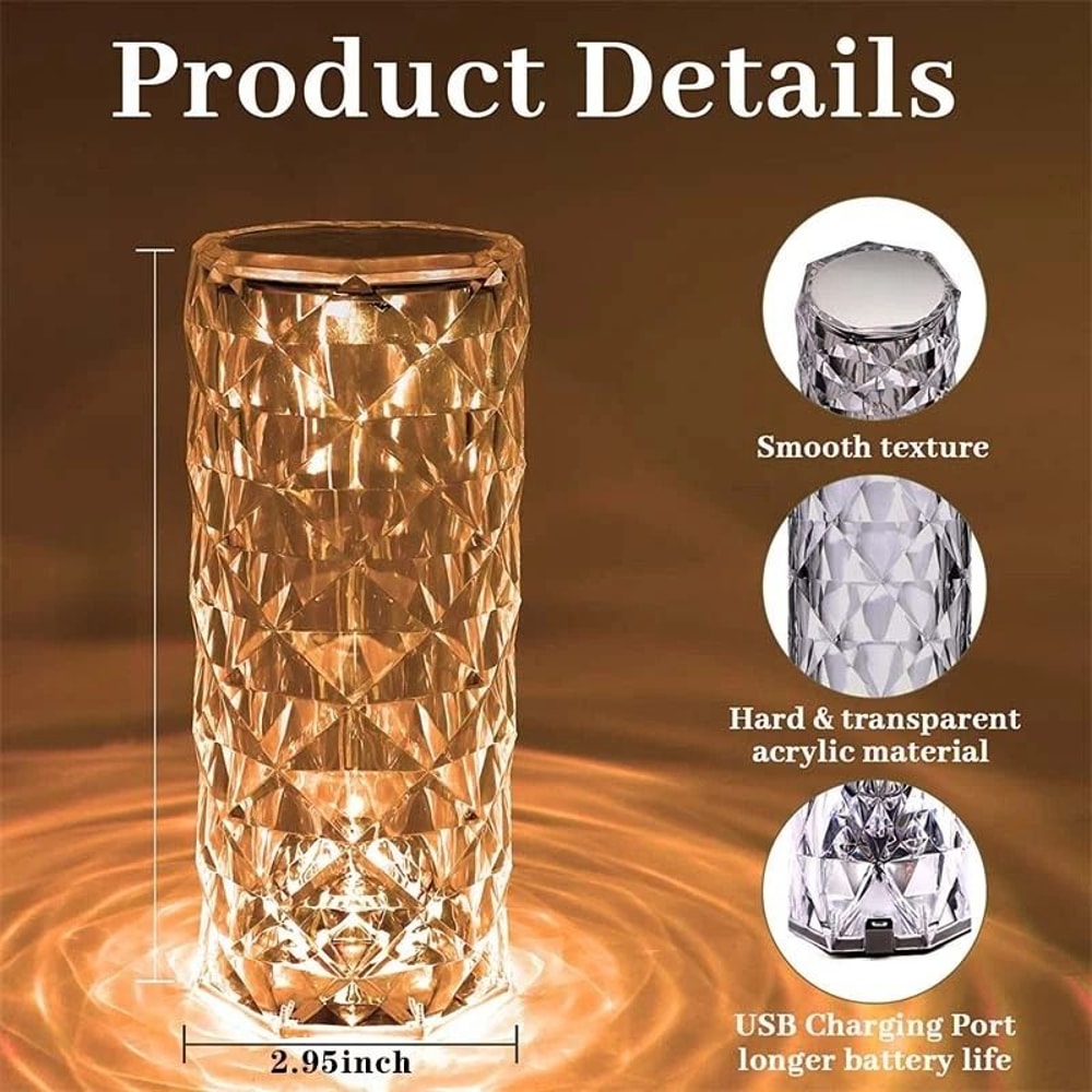 PrismRose Crystal Halo Table Lamp 1