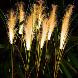 luminous marsh reed solar stakes