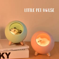 whiskers-in-the-woods kitten nest lamp