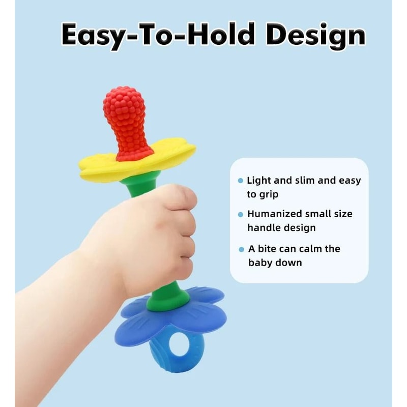 PetalSooth 2in1 Silicone Flower Teether 0