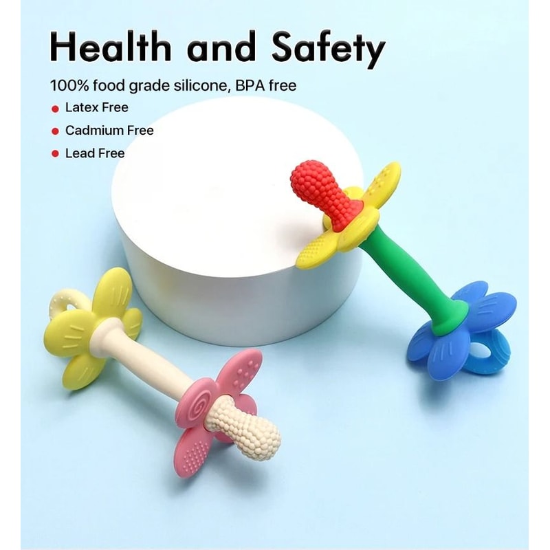 PetalSooth 2in1 Silicone Flower Teether 4