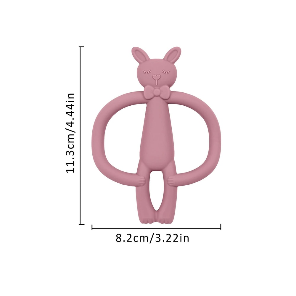 Cottontail Comfort Silicone Rabbit Teether 4