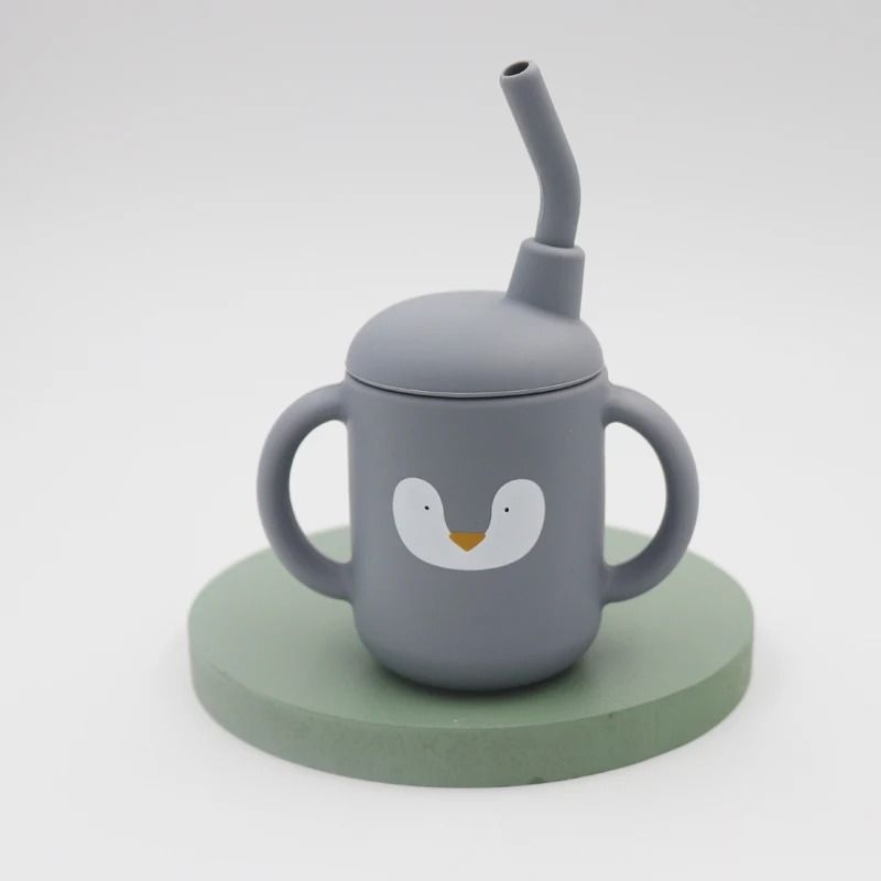 TinySip 2in1 Cartoon Silicone Transition Cup 9