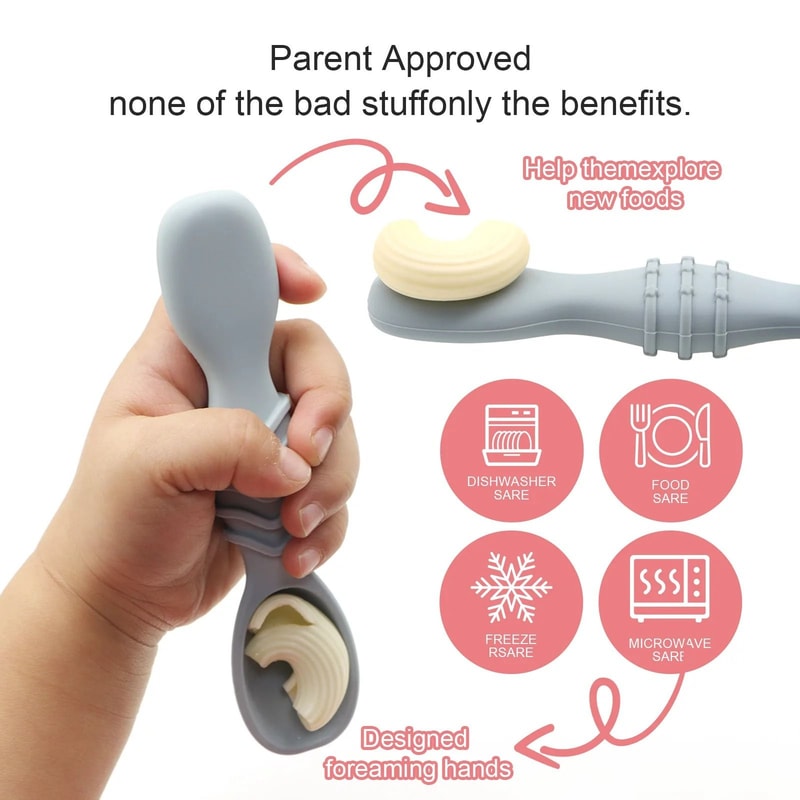 FirstBites Silicone Training Spoon Set 1