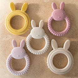 elite cottontail comfort silicone rabbit teether