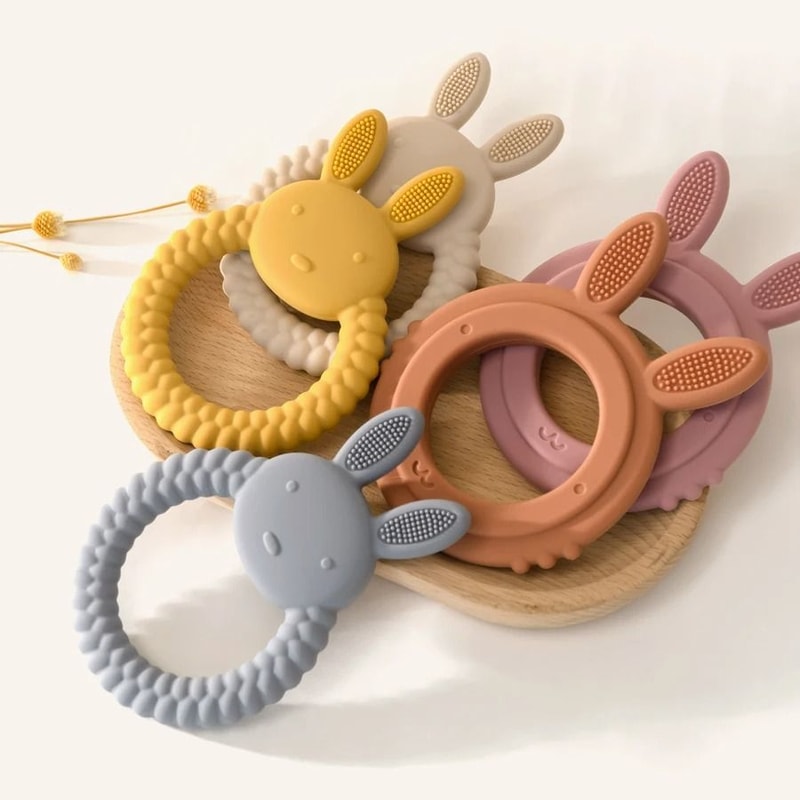 Elite Cottontail Comfort Silicone Rabbit Teether 6
