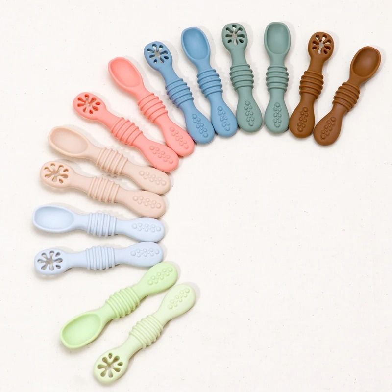 SoftTouch Silicone Baby Spoon Fork Set 0