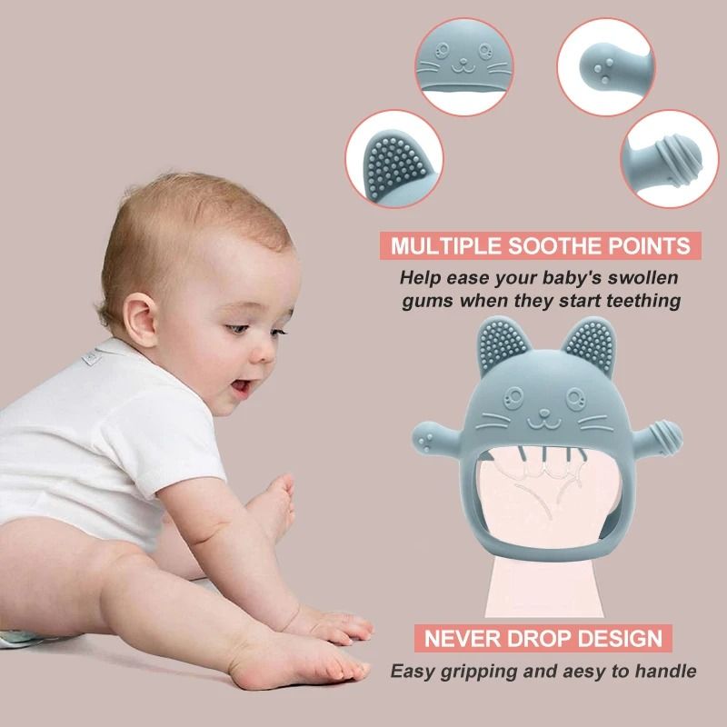 Cottontail Comfort Silicone Teething Mitten 1