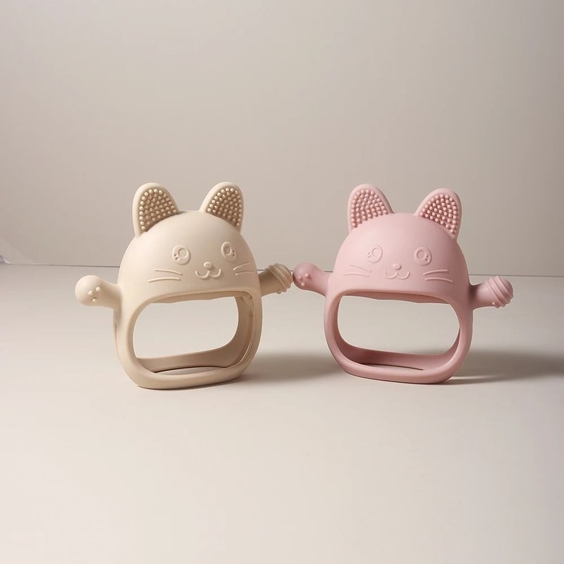 Cottontail Comfort Silicone Teething Mitten 4