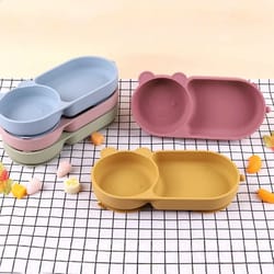 beary-safe silicone suction divider plate